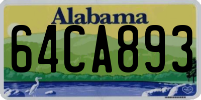 AL license plate 64CA893
