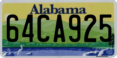 AL license plate 64CA925