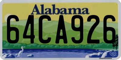 AL license plate 64CA926
