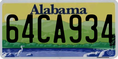 AL license plate 64CA934