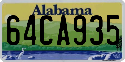 AL license plate 64CA935