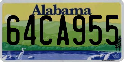 AL license plate 64CA955