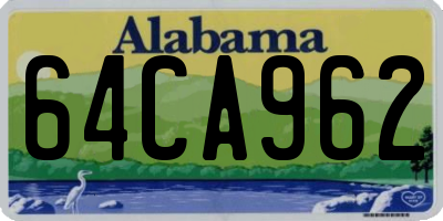 AL license plate 64CA962