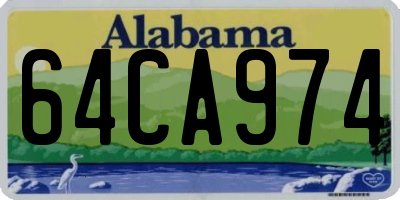 AL license plate 64CA974