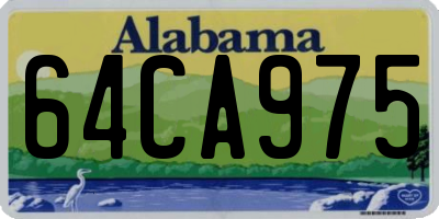 AL license plate 64CA975