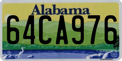 AL license plate 64CA976