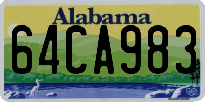 AL license plate 64CA983