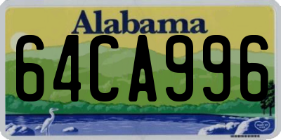 AL license plate 64CA996
