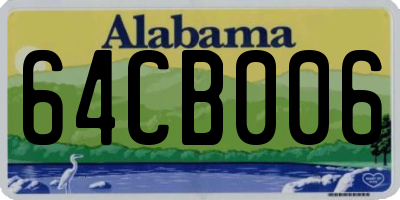 AL license plate 64CB006