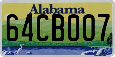 AL license plate 64CB007
