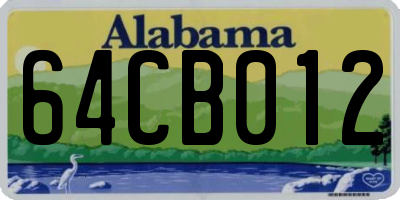 AL license plate 64CB012