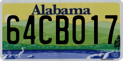 AL license plate 64CB017