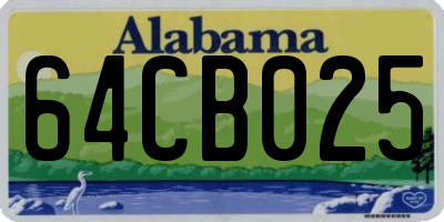 AL license plate 64CB025