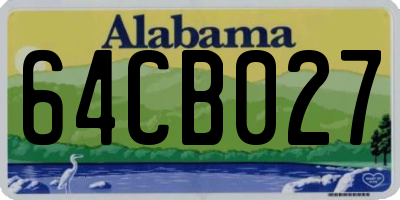 AL license plate 64CB027