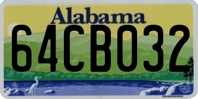 AL license plate 64CB032