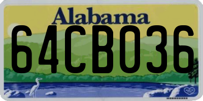 AL license plate 64CB036