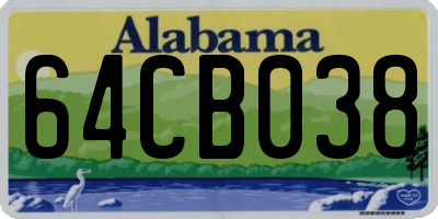 AL license plate 64CB038