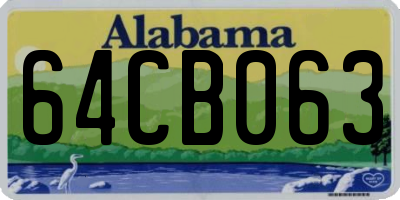 AL license plate 64CB063