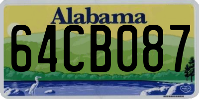 AL license plate 64CB087