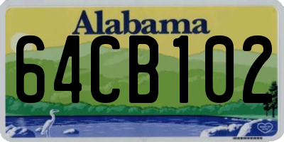 AL license plate 64CB102