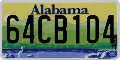 AL license plate 64CB104