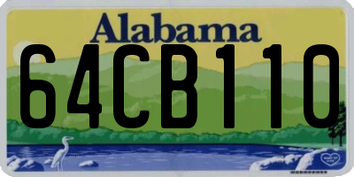 AL license plate 64CB110