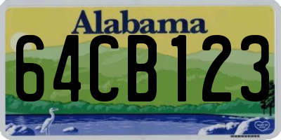 AL license plate 64CB123