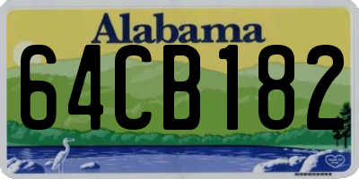 AL license plate 64CB182