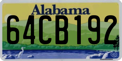AL license plate 64CB192