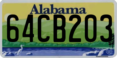 AL license plate 64CB203