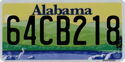 AL license plate 64CB218
