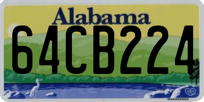 AL license plate 64CB224
