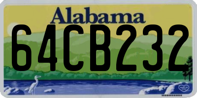 AL license plate 64CB232