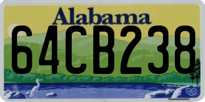 AL license plate 64CB238