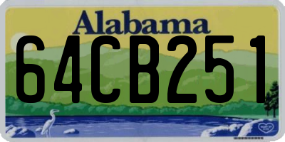 AL license plate 64CB251