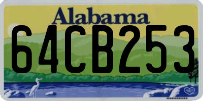 AL license plate 64CB253