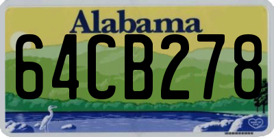 AL license plate 64CB278