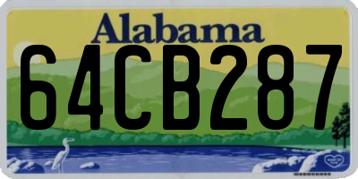 AL license plate 64CB287