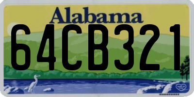 AL license plate 64CB321
