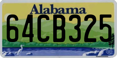 AL license plate 64CB325