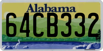 AL license plate 64CB332