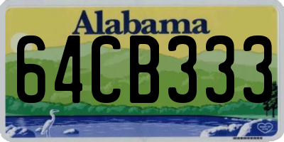AL license plate 64CB333