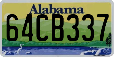 AL license plate 64CB337
