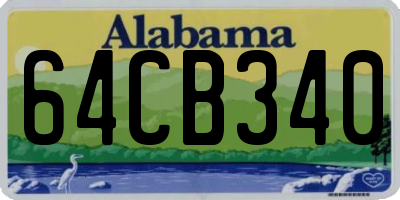 AL license plate 64CB340