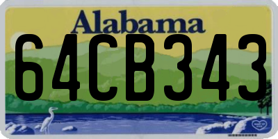 AL license plate 64CB343