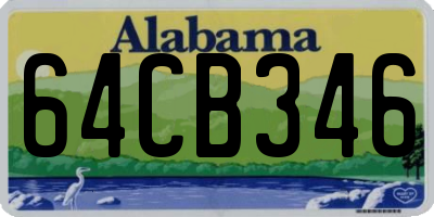 AL license plate 64CB346