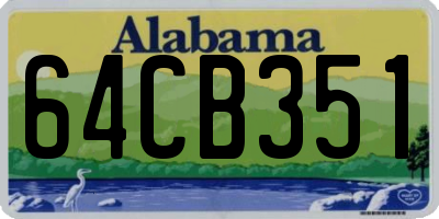 AL license plate 64CB351