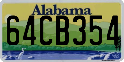 AL license plate 64CB354