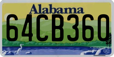 AL license plate 64CB360