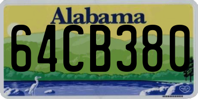 AL license plate 64CB380